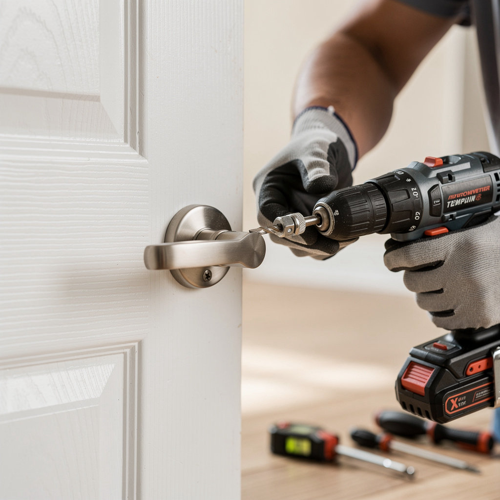 ML Handyman Services professional providing expert repair and installation work in a Wilmington, NC home